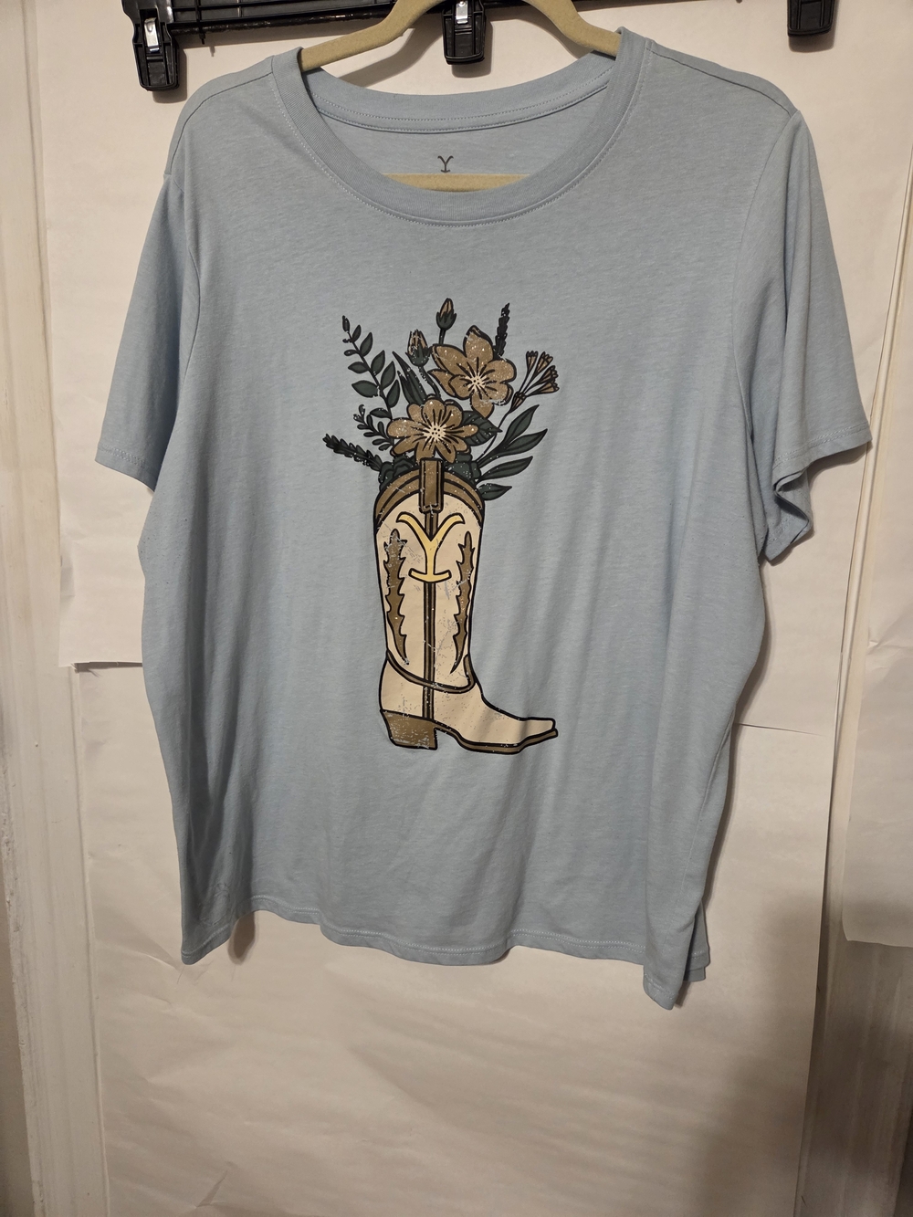 Hybrid Apparel Light Blue Yellowstone Graphic Tee